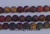 CPJ500 15.5 inches 4mm round matte picasso jasper beads wholeasle