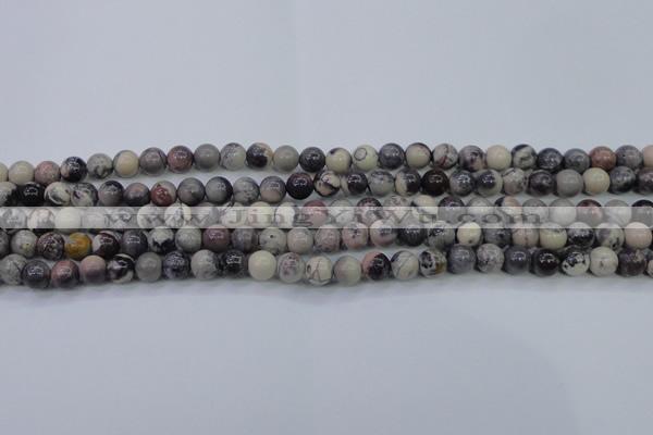 CPJ601 15.5 inches 6mm round purple striped jasper beads wholesale