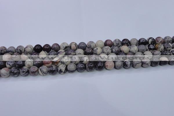 CPJ603 15.5 inches 10mm round purple striped jasper beads wholesale