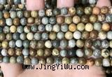 CPJ707 15.5 inches 6mm round rocky butte picture jasper beads