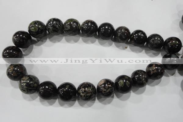 CPM07 15.5 inches 18mm round plum blossom jade beads wholesale