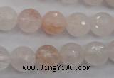 CPQ205 15.5 inches 12mm faceted round natural pink quartz beads