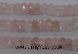CPQ211 15.5 inches 5*8mm faceted rondelle natural pink quartz beads