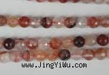 CPQ22 15.5 inches 6mm faceted round natural pink quartz beads