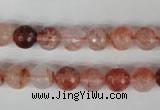 CPQ23 15.5 inches 8mm faceted round natural pink quartz beads