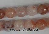 CPQ25 15.5 inches 12mm faceted round natural pink quartz beads