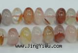 CPQ36 15.5 inches 8*12mm rondelle natural pink quartz beads