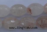 CPQ74 15.5 inches 15*20mm faceted rice natural pink quartz beads