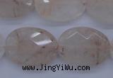 CPQ85 15.5 inches 18*25mm faceted oval natural pink quartz beads