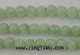CPR111 15.5 inches 6mm faceted round natural prehnite beads wholesale