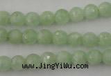 CPR112 15.5 inches 8mm faceted round natural prehnite beads wholesale