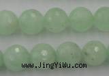 CPR115 15.5 inches 14mm faceted round natural prehnite beads wholesale