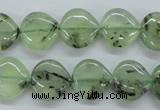 CPR230 15.5 inches 14*14mm heart natural prehnite beads wholesale
