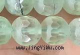 CPR366 15.5 inches 8mm faceted round prehnite gemstone beads