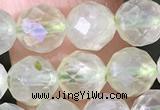 CPR376 15.5 inches 6mm faceted nuggets prehnite gemstone beads