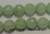 CPR54 15.5 inches 12mm faceted round natural prehnite beads