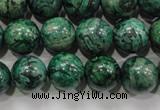 CPT207 15.5 inches 12mm round green picture jasper beads