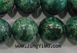 CPT211 15.5 inches 20mm round green picture jasper beads