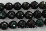 CPT403 15.5 inches 10mm faceted round green picture jasper beads
