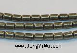 CPY120 15.5 inches 4*6mm tube pyrite gemstone beads wholesale