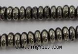 CPY211 15.5 inches 4*10mm rondelle pyrite gemstone beads wholesale