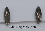 CPY398 Top drilled 8*30mm faceted marquise pyrite gemstone beads