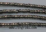 CPY606 15.5 inches 2*3mm heishi pyrite gemstone beads