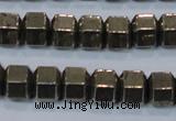 CPY618 15.5 inches 9*10mm pyrite gemstone beads