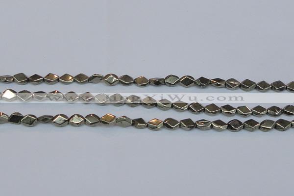 CPY651 15.5 inches 6*8mm pyrite gemstone beads wholesale
