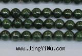 CPY760 15.5 inches 4mm round pyrite gemstone beads wholesale