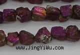 CPY801 15.5 inches 6*10mm - 8*12mm nuggets plated pyrite beads