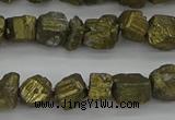CPY802 15.5 inches 6*10mm - 8*12mm nuggets plated pyrite beads