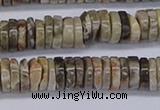 CRB1013 15.5 inches 2*7mm heishi chrysanthemum agate beads