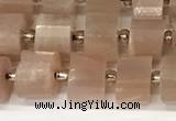 CRB1058 15.5 inches 5*8mm - 6*8mm faceted tyre moonstone beads
