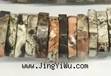CRB1082 15.5 inches 5*20mm - 6*22mm faceted heishi ocean agate beads