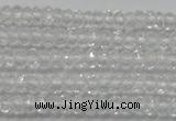 CRB112 15.5 inches 2.5*4mm faceted rondelle white crystal beads
