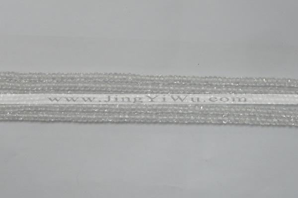 CRB112 15.5 inches 2.5*4mm faceted rondelle white crystal beads