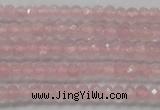 CRB119 15.5 inches 3*5mm faceted rondelle rose quartz beads