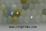 CRB1212 15.5 inches 4*6mm faceted rondelle aquamarine beads
