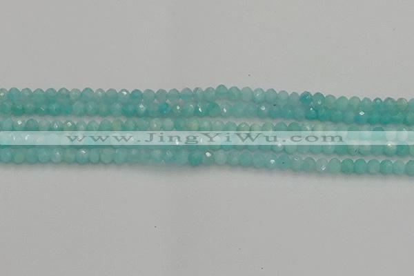 CRB1216 15.5 inches 4*6mm faceted rondelle amazonite beads