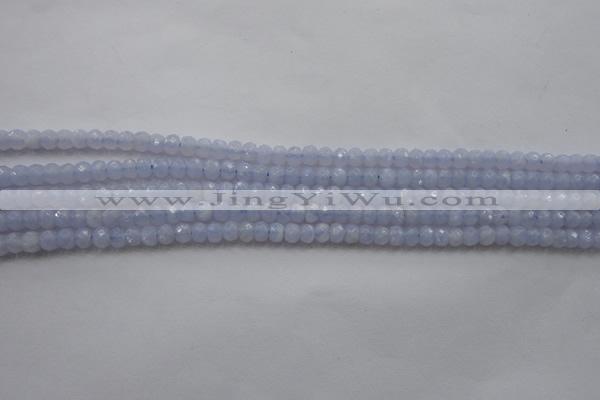 CRB123 15.5 inches 2.5*4mm faceted rondelle blue lace agate beads