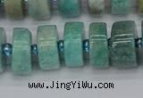 CRB1233 15.5 inches 6*12mm tyre amazonite gemstone beads