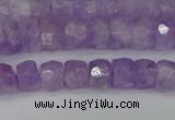CRB1270 15.5 inches 4*6mm faceted rondelle lavender amethyst beads