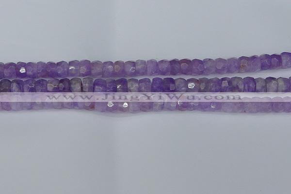CRB1271 15.5 inches 5*8mm faceted rondelle lavender amethyst beads