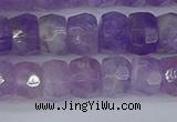 CRB1272 15.5 inches 6*10mm faceted rondelle lavender amethyst beads