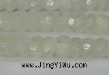 CRB1278 15.5 inches 4*6mm faceted rondelle white moonstone beads