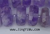 CRB1335 15.5 inches 8*18mm faceted rondelle lavender amethyst beads