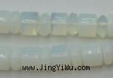 CRB135 15.5 inches 6*12mm & 10*12mm rondelle opal beads