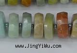 CRB1362 15.5 inches 6*12mm faceted rondelle Chinese amazonite beads
