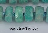 CRB1373 15.5 inches 7*14mm faceted rondelle amazonite beads